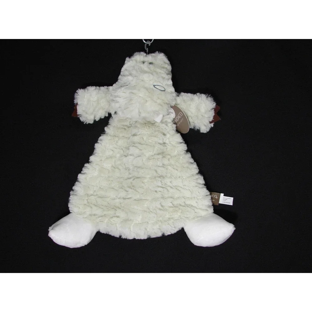 New Demdaco Plush Arnie Alligator Rattle Blankie Lovey 13